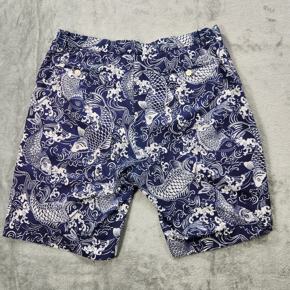 Ralph Lauren RLX Golf Shorts Mens 36 Koi Carp Print Stretch Performance Athletic - Picture 5 of 12